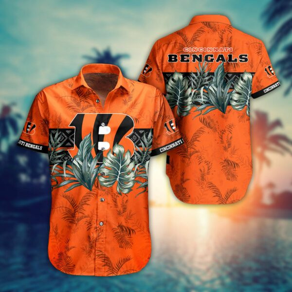Cincinnati Bengals Summer Hawaiian Shirt Tropical Aloha Button Up