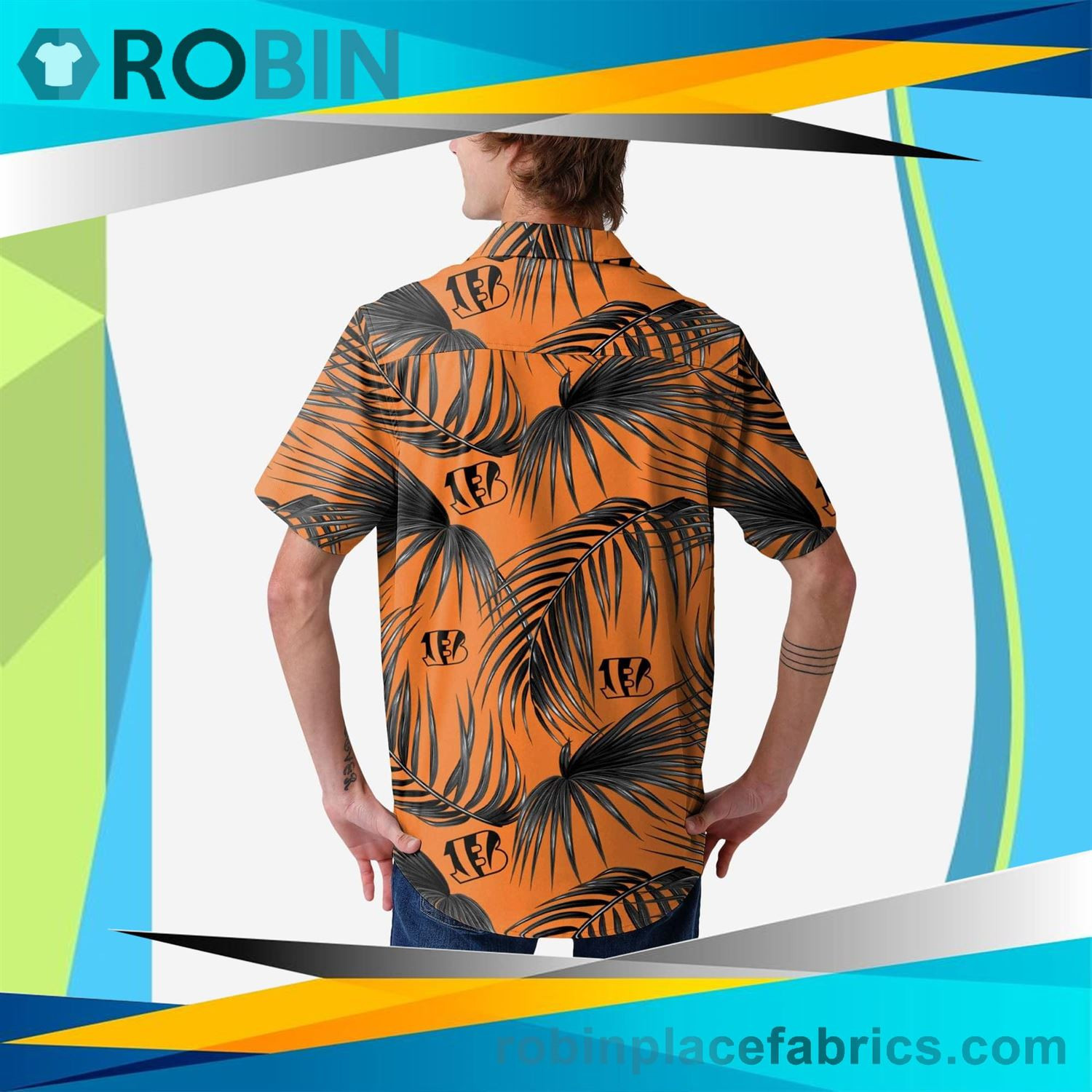 Cincinnati Bengals Up Hawaiian Shirt Tropical Aloha Button Up