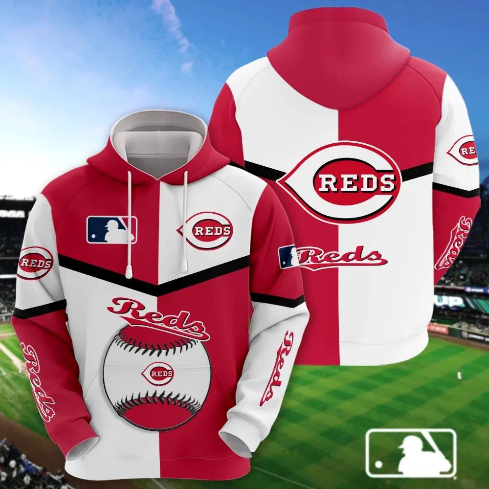 Cincinnati Reds 3D MLB All Over Print Hoodie