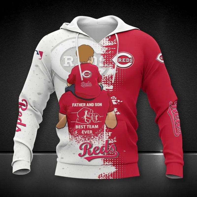 Cincinnati Reds Dad And Son MLB All Over Print Hoodie