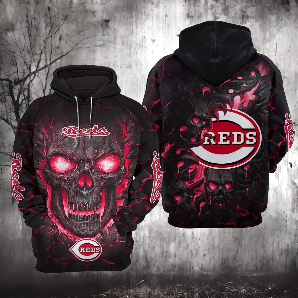 Cincinnati Reds Legends 3D MLB All Over Print Hoodie