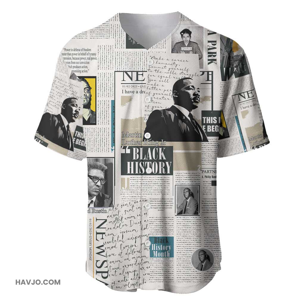 Civil Rights Leaders African American History Month Baseball Jersey