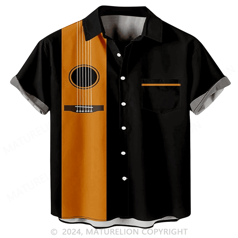 Classic Guitar Hawaiian Shirt Men’s Funny Saying Shirt Sarcastic Graphic Tee