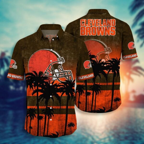 Cleveland Browns Coconut Tropical Summer Hawaiian Shirt Tropical Aloha Button Up