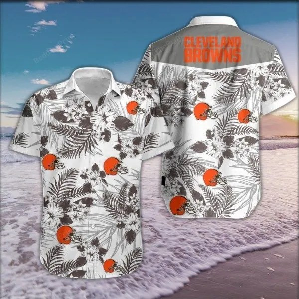 Cleveland Browns Hawaiian Shirt Tropical Aloha Button Up