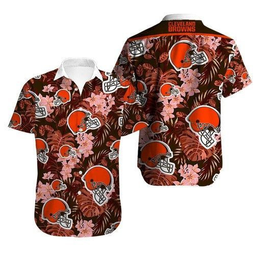 Cleveland Browns Hawaiian Shirt Tropical Aloha Button Up