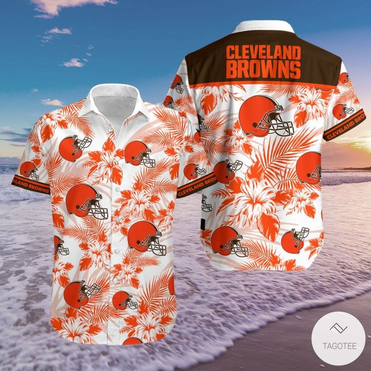 Cleveland Browns Hawaiian Shirt Tropical Aloha Button Up