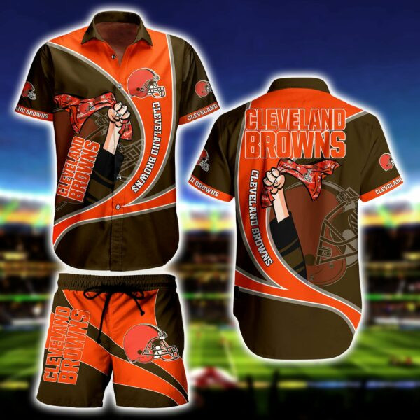 Cleveland Browns Strong Hawaiian Shirt Tropical Aloha Button Up