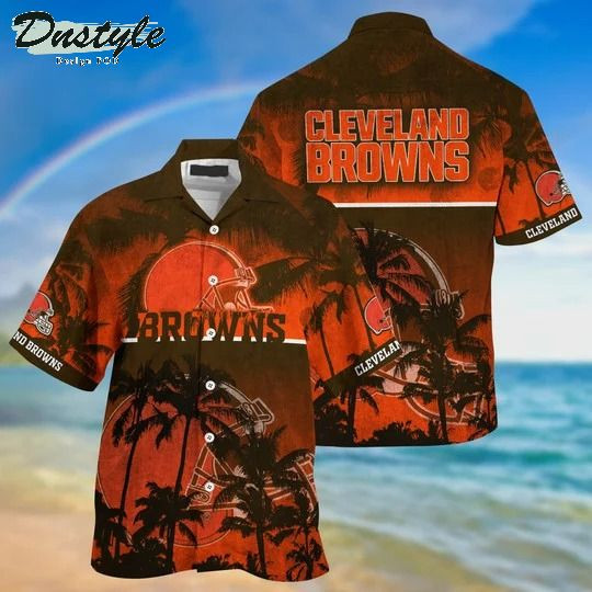 Cleveland Browns Summer Hawaiian Shirt Tropical Aloha Button Up