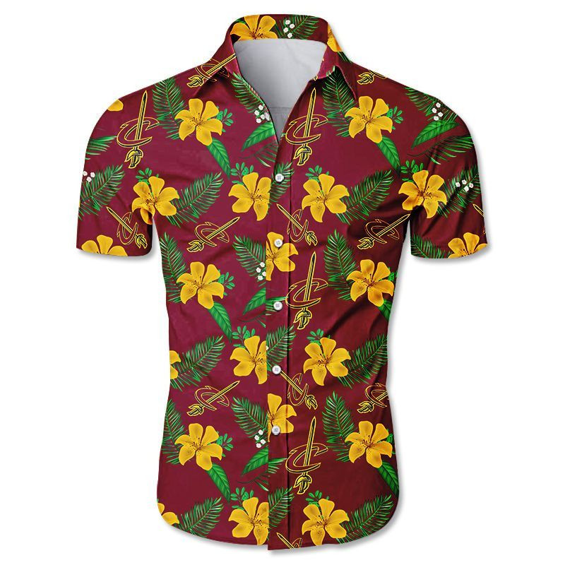 Cleveland Cavaliers Hawaiian Shirt Tropical Aloha Button Up