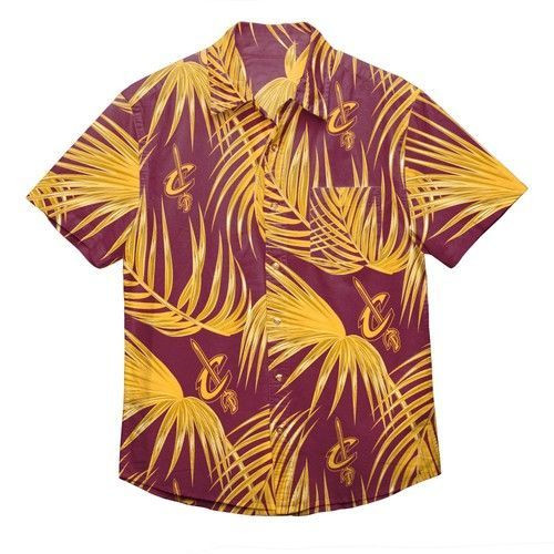 Cleveland Cavaliers Nba Mens Hawaiian Shirt Tropical Aloha Button Up