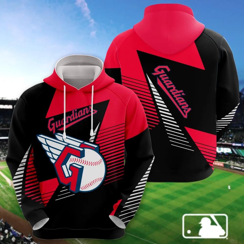 Cleveland Guardians Printed MLB All Over Print Hoodie