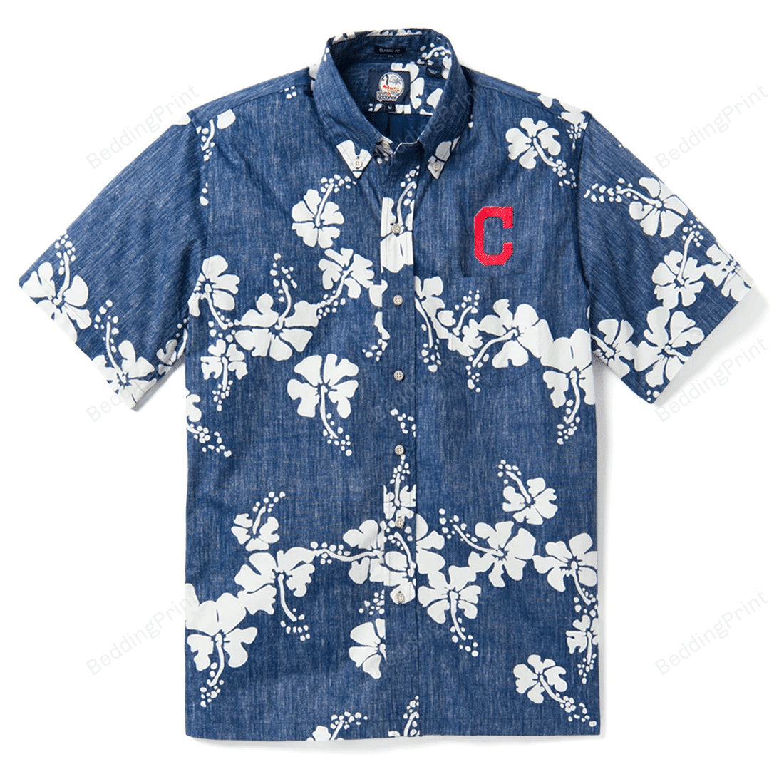 Cleveland Indians 50th State Hawaiian Shirt Tropical Aloha Button Up