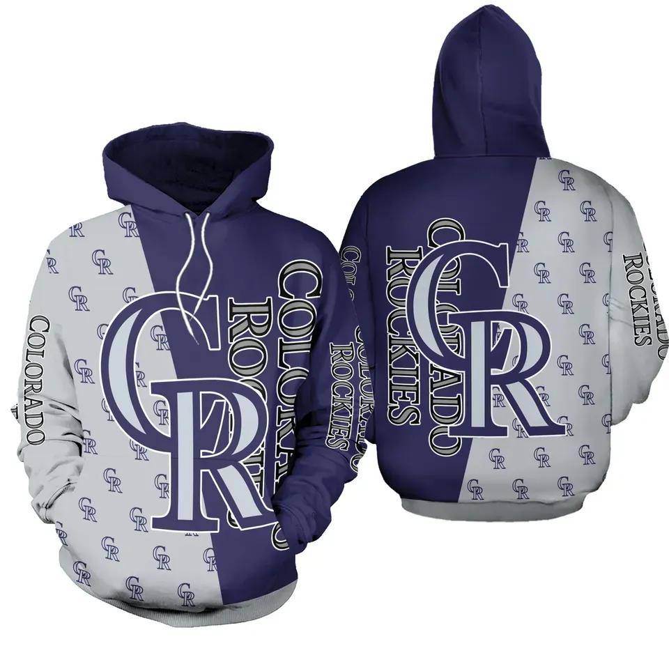 Colorado Baseball Team Rockiess 3D MLB All Over Print Hoodie