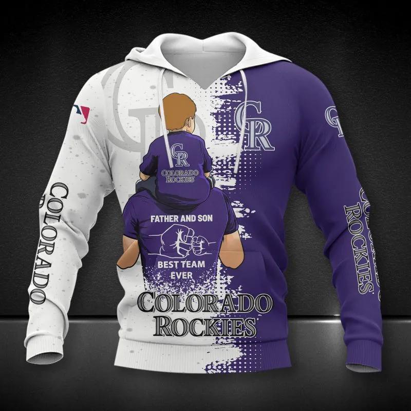 Colorado Rockies Dad And Son MLB All Over Print Hoodie