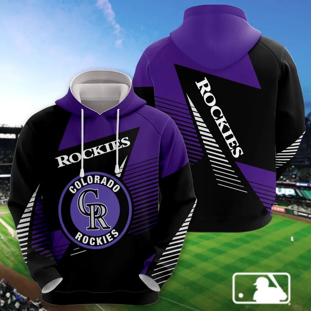 Colorado Rockies Printed MLB All Over Print Hoodie