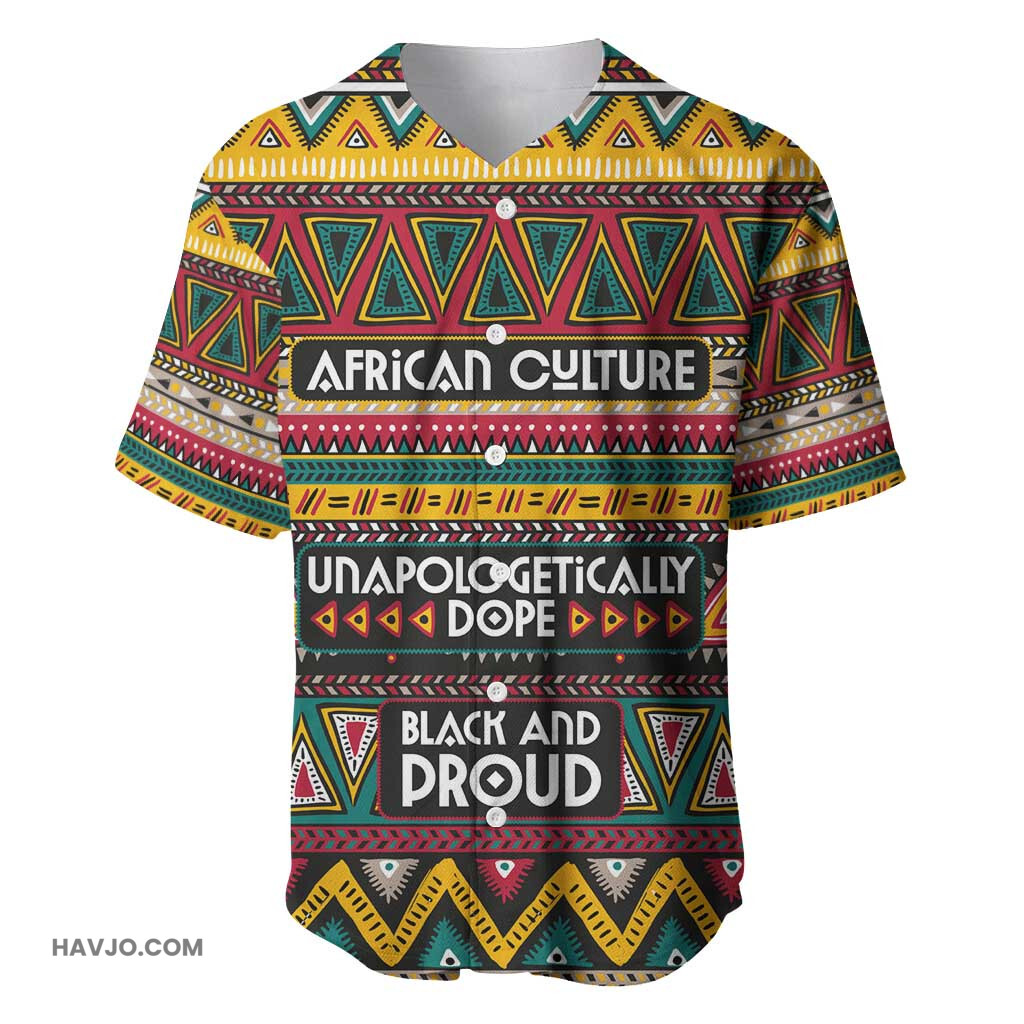 Colorful African Pattern Baseball Jersey