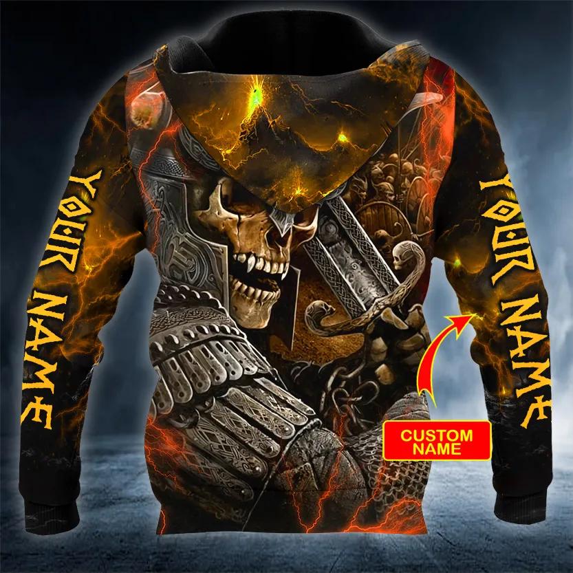 Alternative view of Combatant Viking Custom 3D All Over Print Hoodie