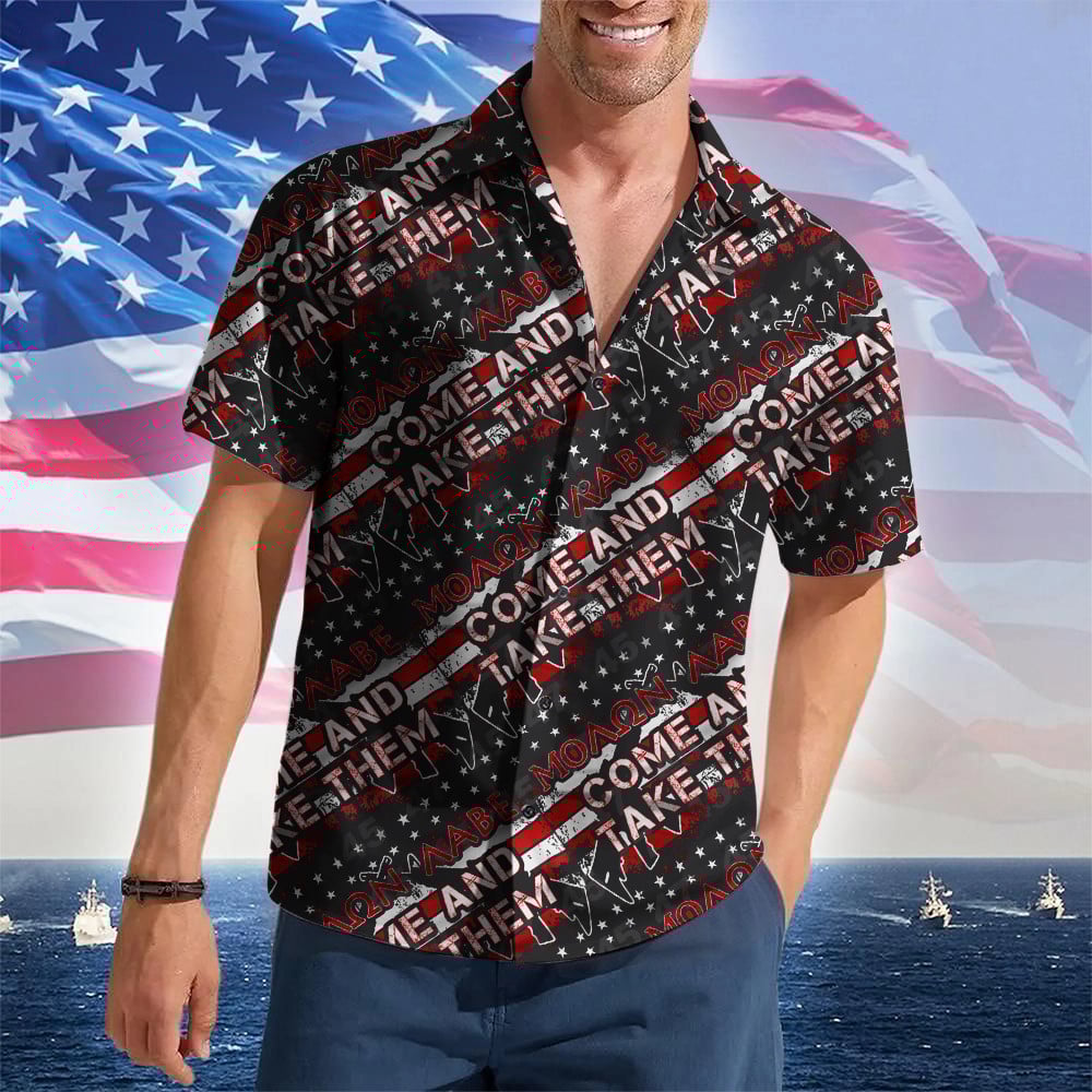 Come And Take Them Moaon Aabe Hawaiian Shirt 2nd Amendment Button Up Shirt Gifts For Gun Lovers
