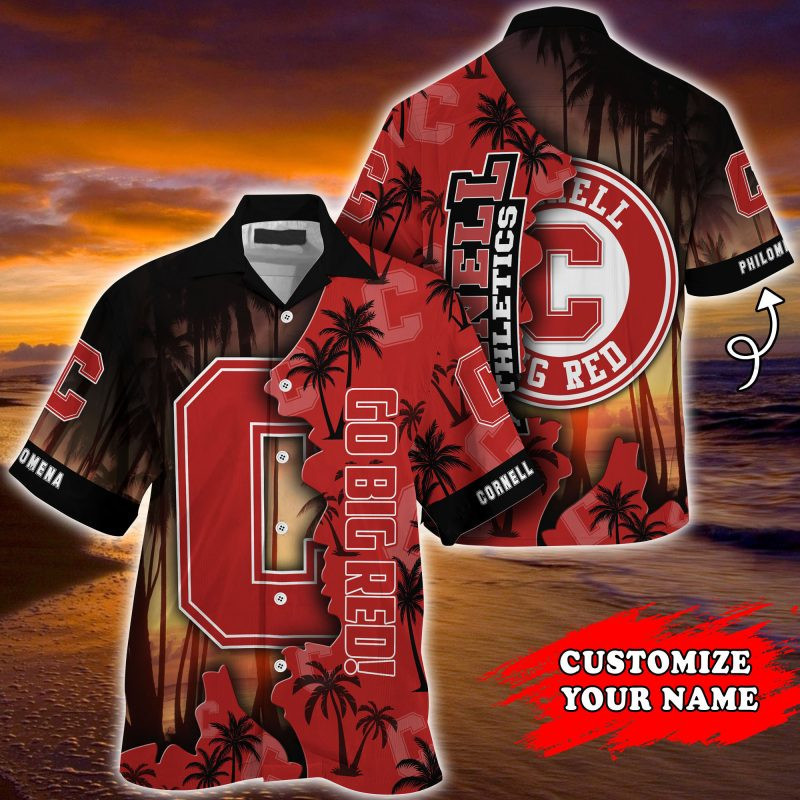Cornell Big Red Ncaa Personalized Summer Hawaiian Shirt Tropical Aloha Button Up
