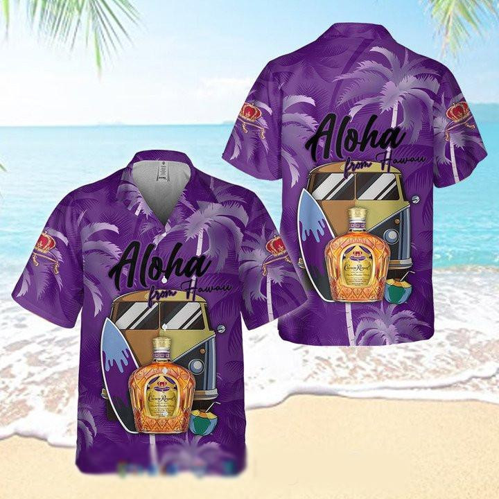 Crown Royal Aloha From Hawaii Hawaiian Shirt Tropical Aloha Button Up