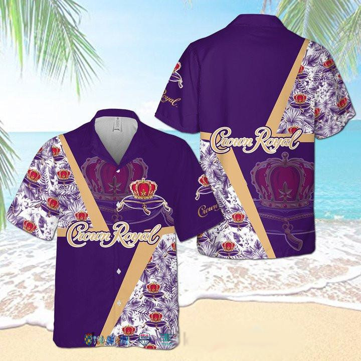 Crown Royal Aloha Hawaiian Shirt Tropical Aloha Button Up