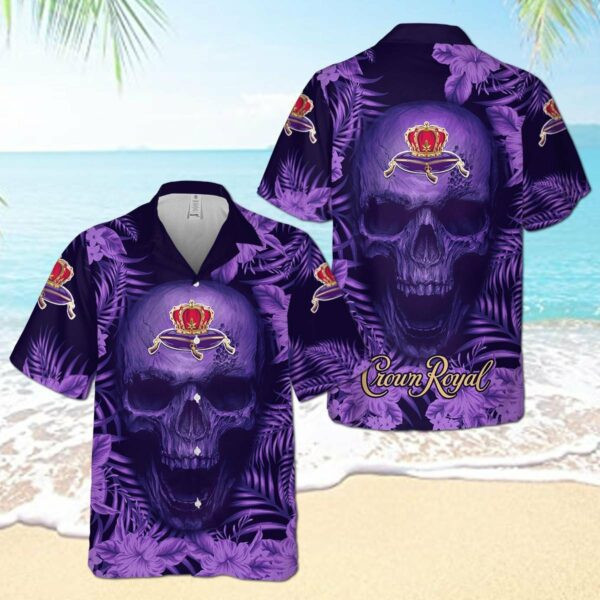 Crown Royal Hawaiian Shirt Tropical Aloha Button Up