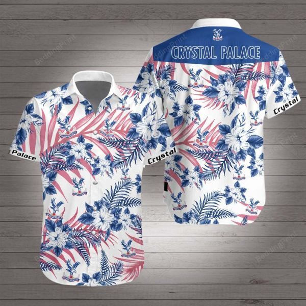 Crystal Palace Hawaiian Shirt Tropical Aloha Button Up