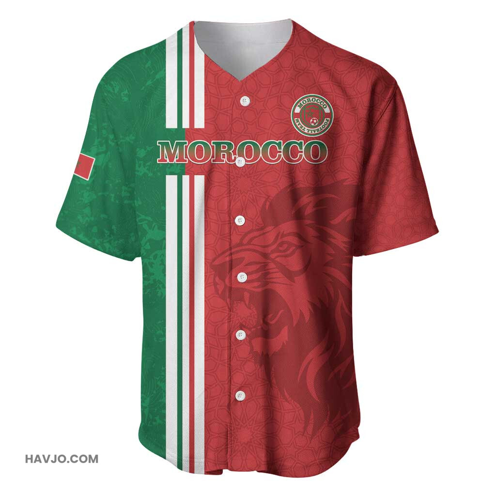 Custom Afro Morocco Football With Islamic Pattern Baseball Jersey