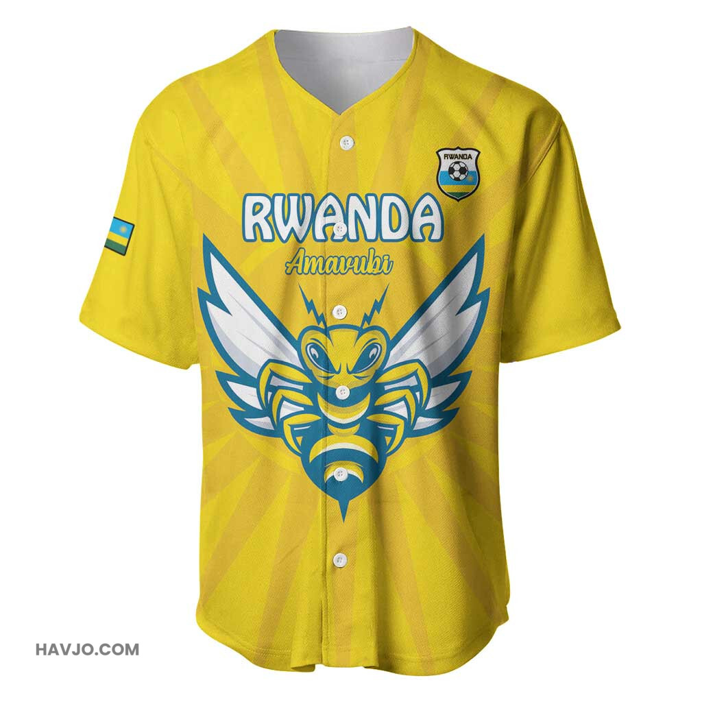 Custom Afro Rwanda Football Go Wasps Baseball Jersey