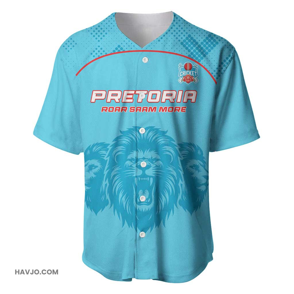 Custom Afro South Africa Cricket Roar Saam More This Is Pretoria Baseball Jersey