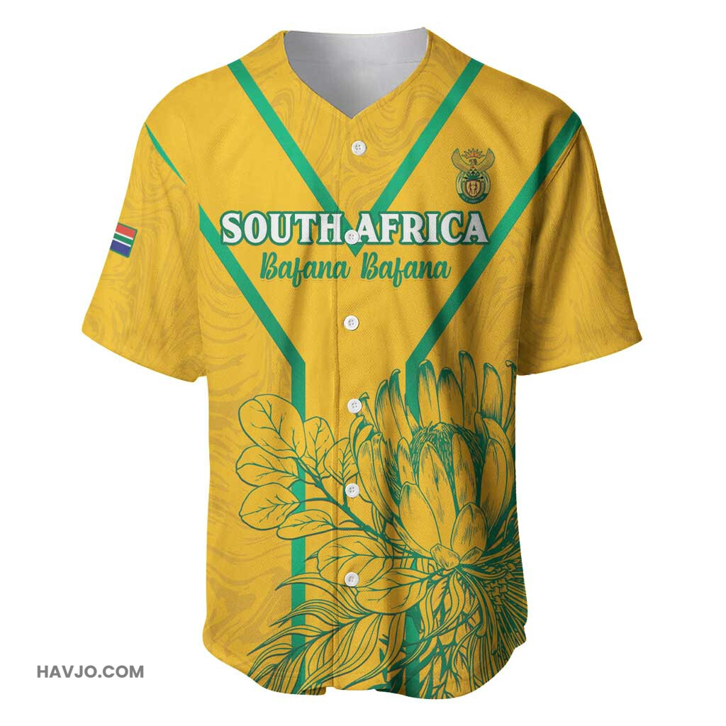 Custom Afro South Africa Soccer Go Champions Baseball Jersey
