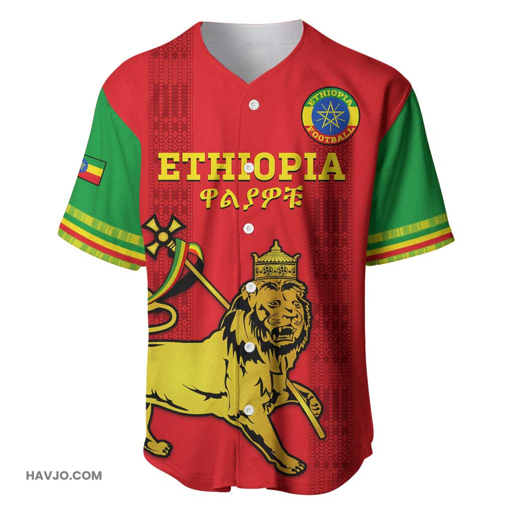 Custom Ethiopia Football 2024 Go Champions Walia Ibex Baseball Jersey