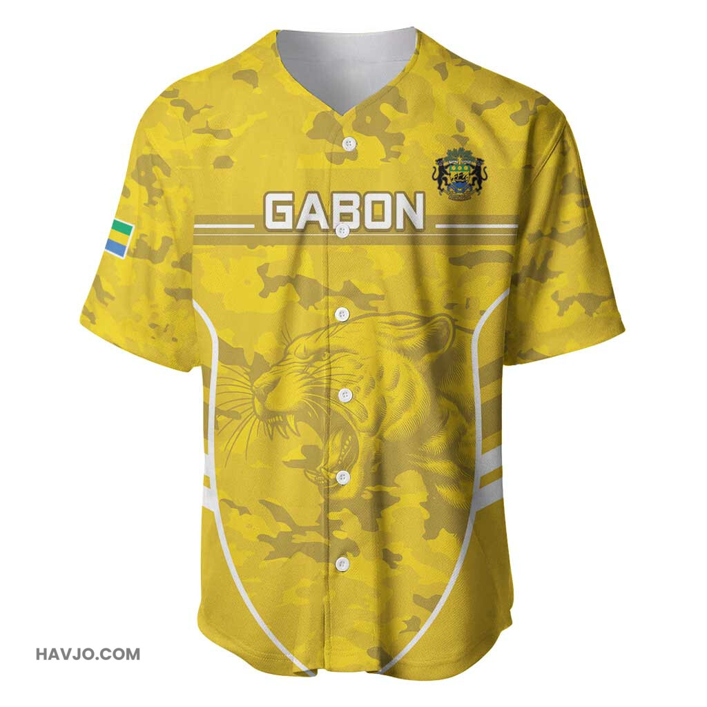 Custom Gabon Football Go Les Pantheres Baseball Jersey