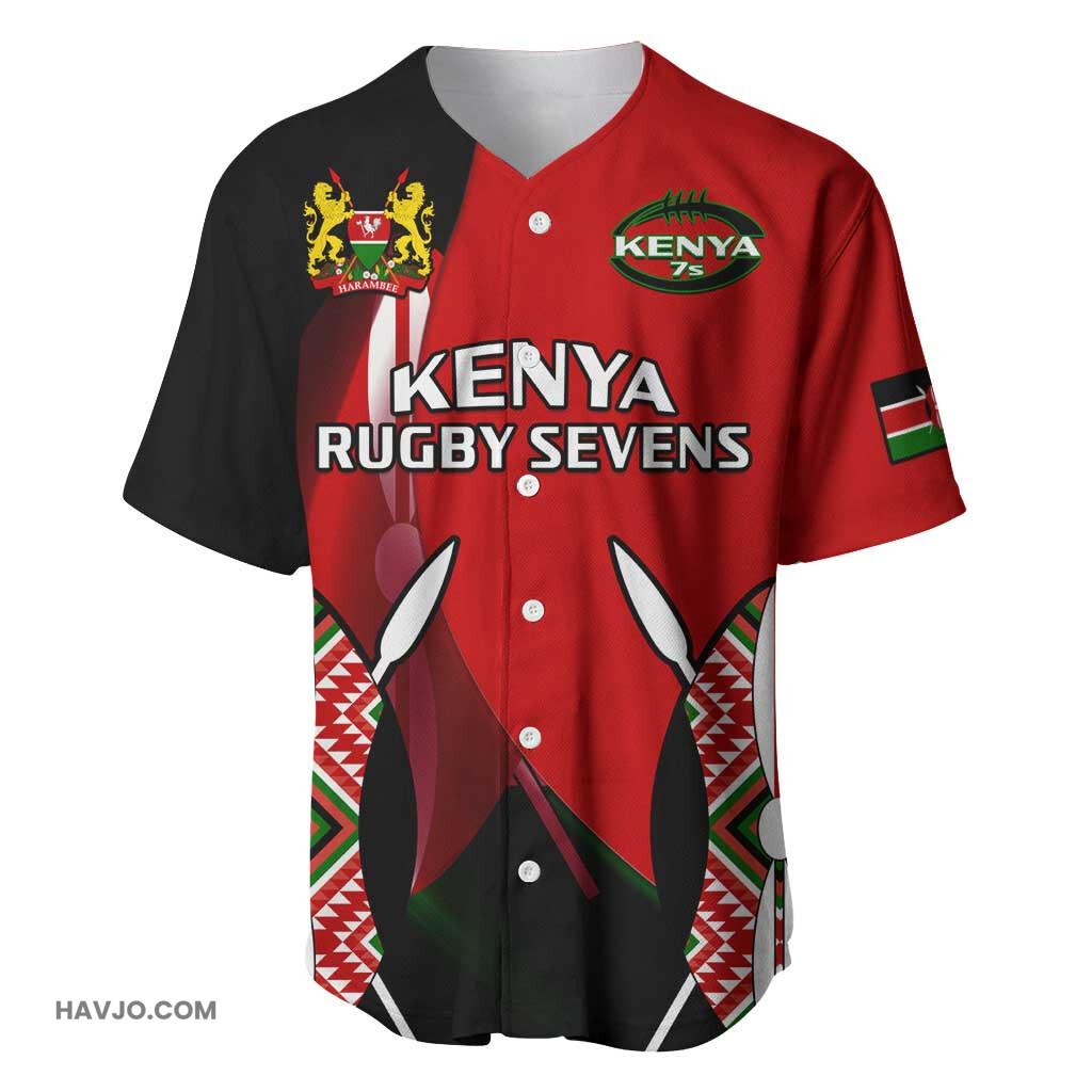 Custom Kenya Rugby Sevens Kenyan Sporty Version Baseball Jersey