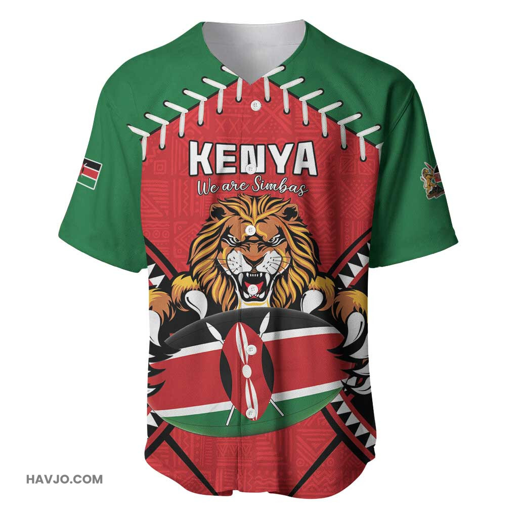 Custom Kenya Rugby We Are Simbas Baseball Jersey