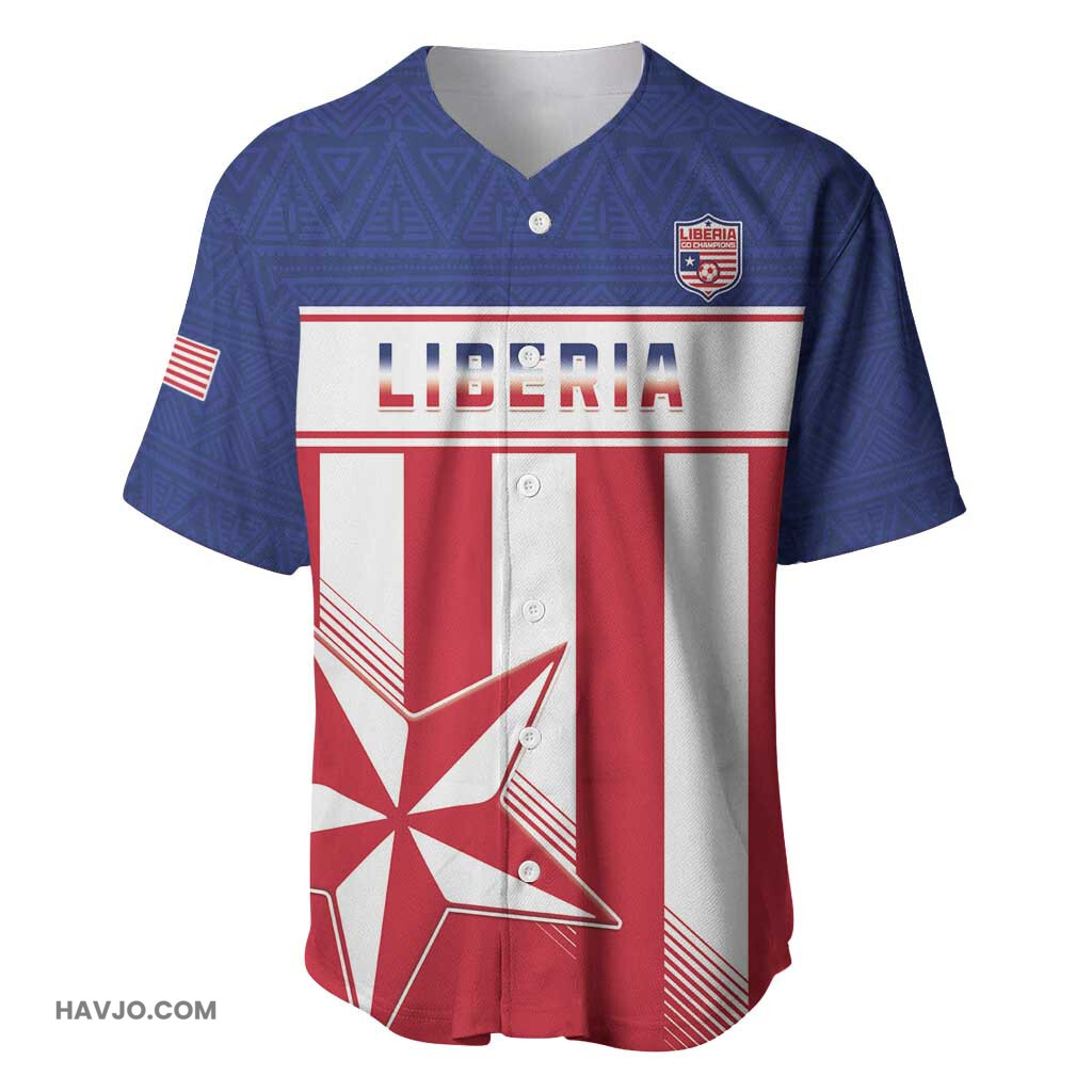 Custom Liberia Football Sporty Style Baseball Jersey