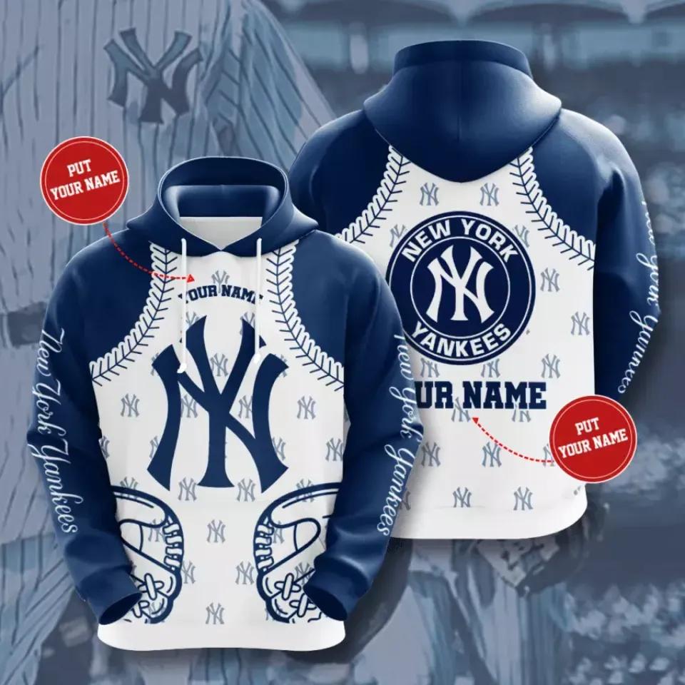 Custom Name New York Team Yankees 3D MLB All Over Print Hoodie