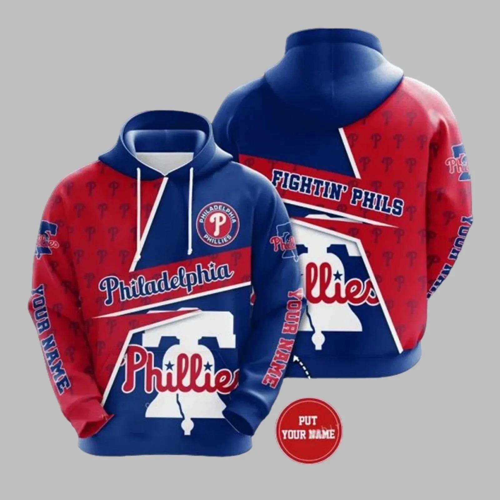 Custom Philadelphia Team Philliess 3D MLB All Over Print Hoodie