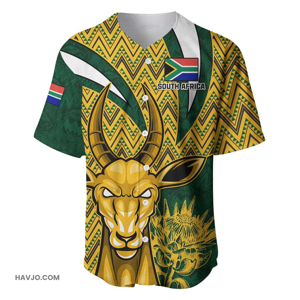 Custom South Africa Rugby Come On Bokke, Champion World Cup Baseball Jersey