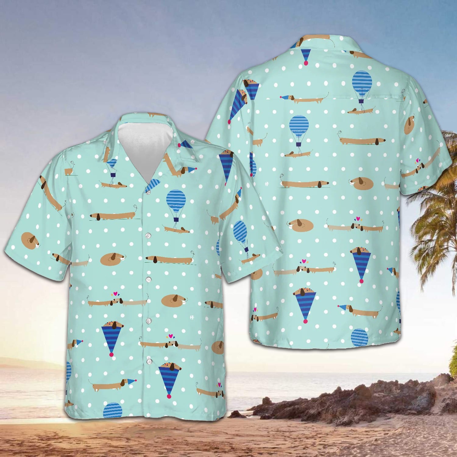 Dachshund Dogs Are The Best Hawaiian Shirt Cute Sausage Dog Themed Graphic