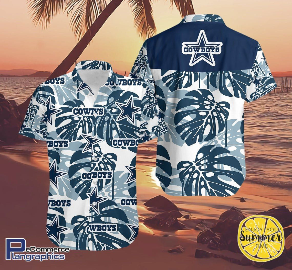 Dallas Cowboys Aloha Shirt Hawaiian Shirt Tropical Aloha Button Up