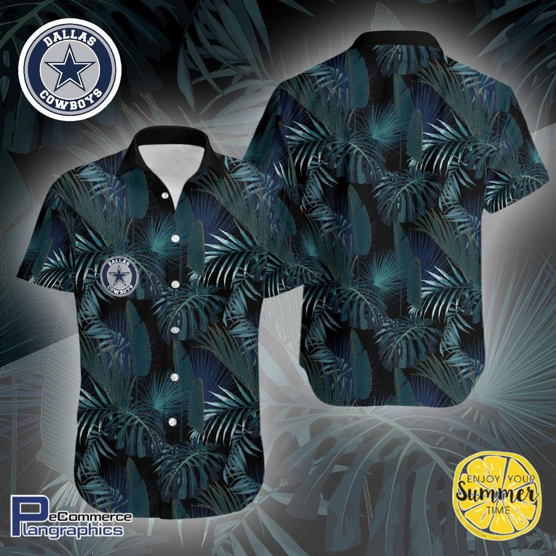 Dallas Cowboys Aloha Shirt Hawaiian Shirt Tropical Aloha Button Up