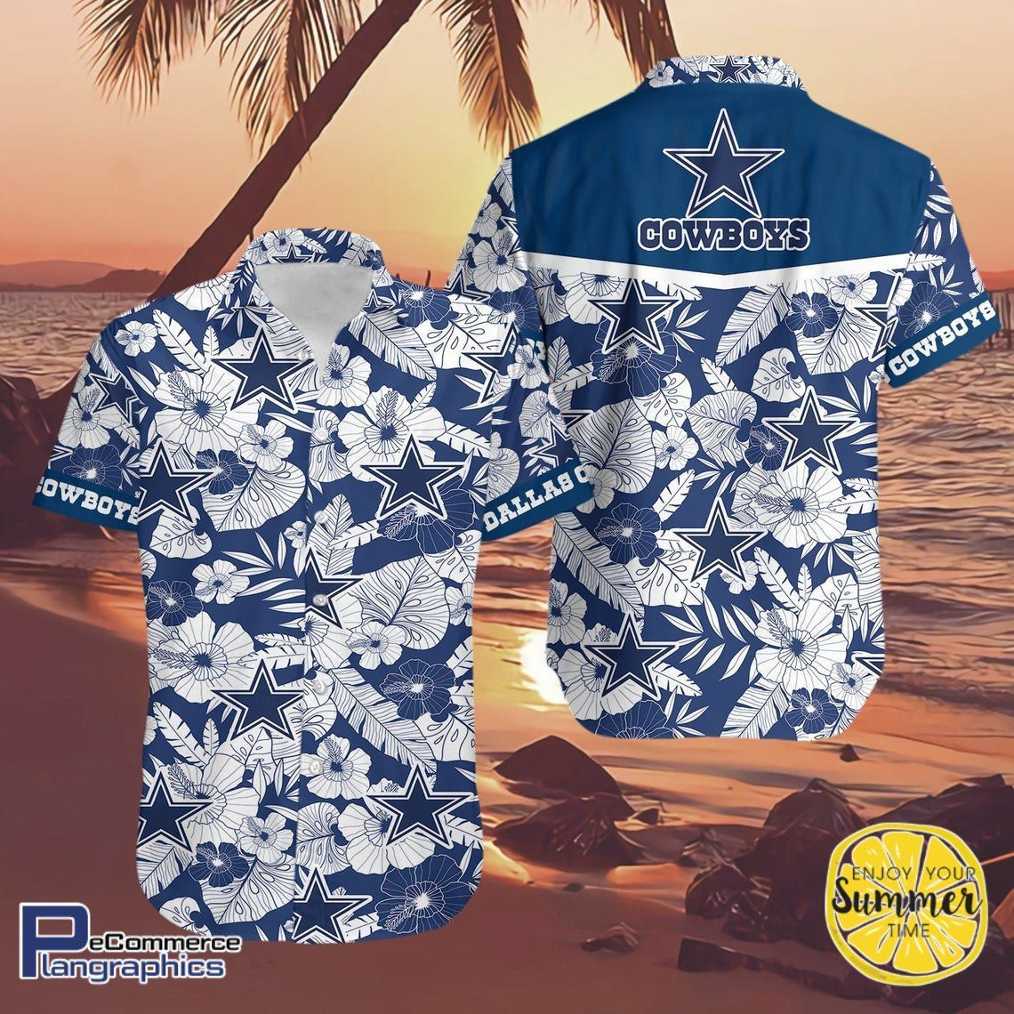 Dallas Cowboys Aloha Shirt Hawaiian Shirt Tropical Aloha Button Up