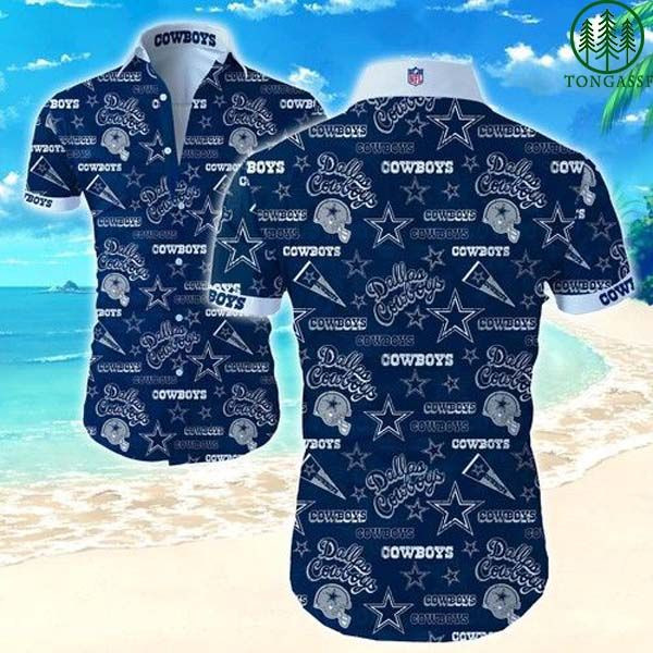 Dallas Cowboys Classic Hawaiian Shirt Tropical Aloha Button Up