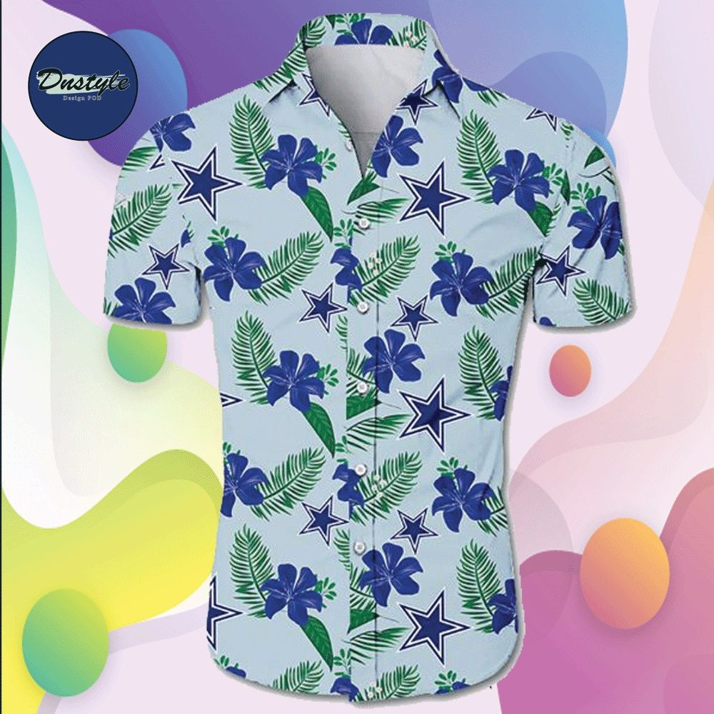 Dallas Cowboys Hawaiian Shirt Tropical Aloha Button Up