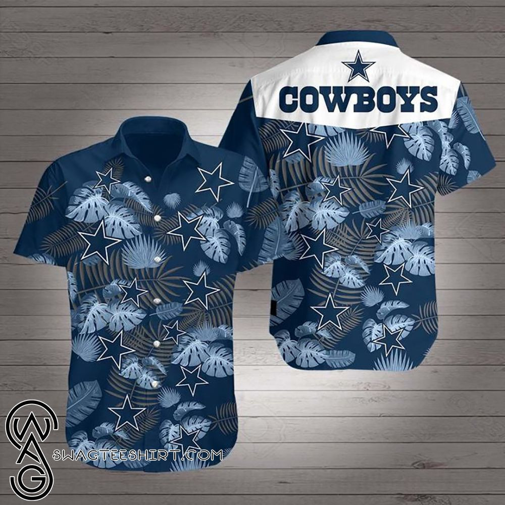 Dallas Cowboys Hawaiian Shirt Tropical Aloha Button Up