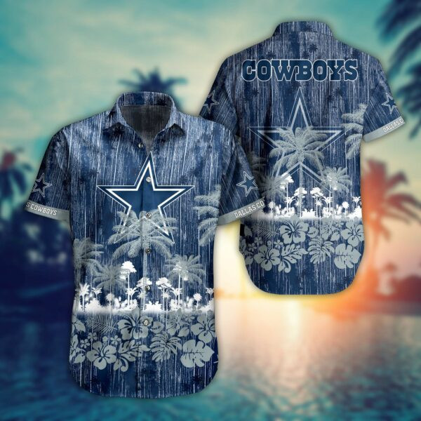 Dallas Cowboys New Summer Hawaiian Shirt Tropical Aloha Button Up