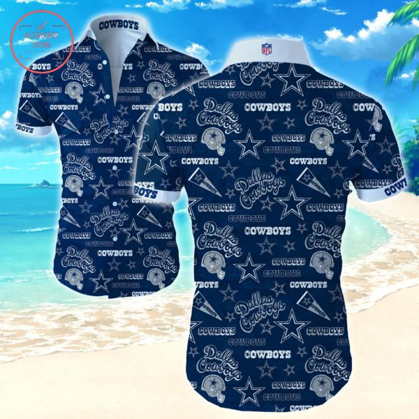 Dallas Cowboys Star Hawaiian Shirt Tropical Aloha Button Up