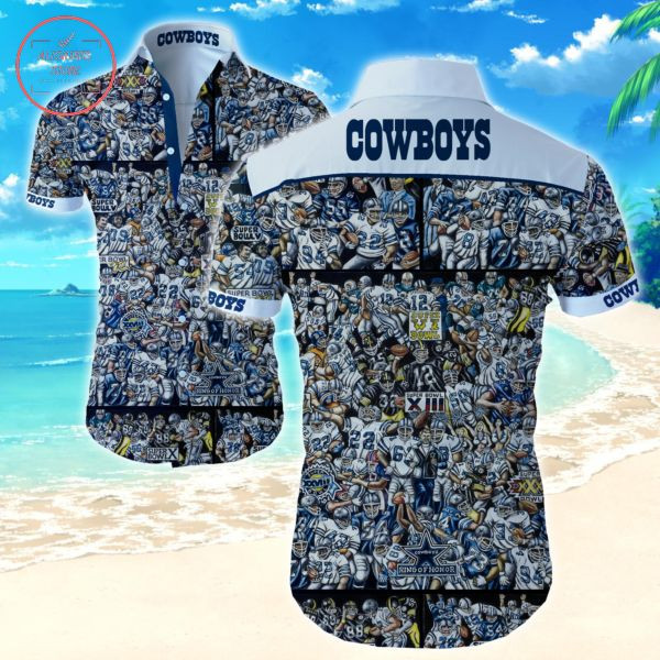 Dallas Cowboys Super Bowl Xiii Hawaiian Shirt Tropical Aloha Button Up